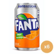 Fanta Zero Lata 350cc Bebidas, Entel, Fanta, Sin Azúcar