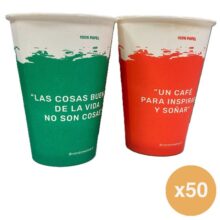 Vasos de Papel (50 unid) Café, Entel, Infusiones, Té, Vasos, Vendomatica